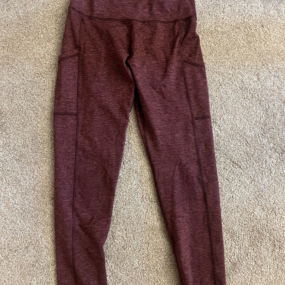 aerie Maroon Heather High-Waist Leggings